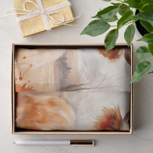 Een Highland Koe Design Collectie 3 Tissuepapier (Geschenk)