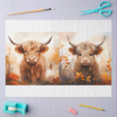Een Highland Koe Design Collectie 4 Tissuepapier (Craft)