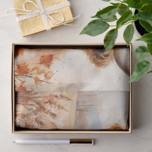 Een Highland Koe Design Collectie 5 Tissuepapier (Geschenk)