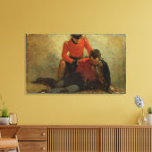 Een Highlander, Black Watch die een generaal van H Canvas Afdruk (Insitu (Woonkamer))