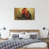 Een Highlander, Black Watch die een generaal van H Canvas Afdruk (Insitu (Slaapkamer))