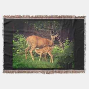Een hinde en haar fawn deken
