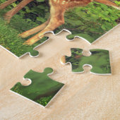 Een hinde en haar fawn legpuzzel (Zijkant)