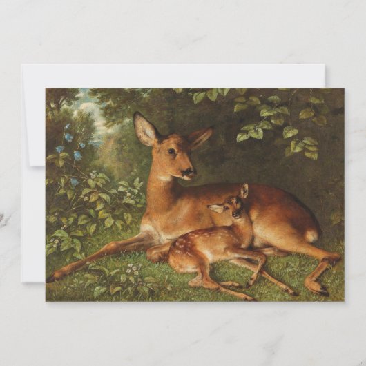 Een hinde met Fawn | Carl Schweninger, Jr. (Voorkant)