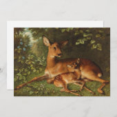 Een hinde met Fawn | Carl Schweninger, Jr. (Voorkant / Achterkant)