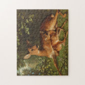 Een hinde met Fawn | Carl Schweninger, Jr. Legpuzzel (Verticaal)