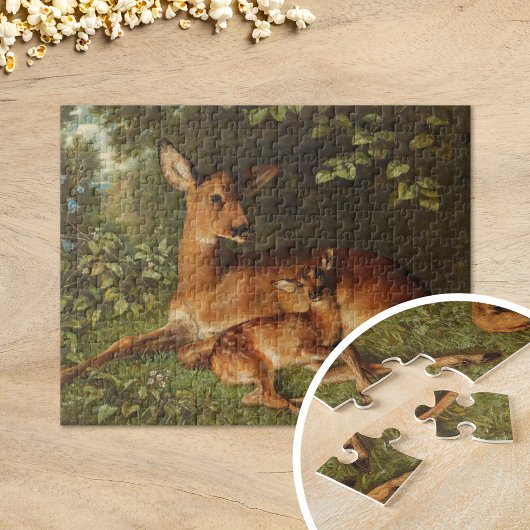 Een hinde met Fawn | Carl Schweninger, Jr. Legpuzzel