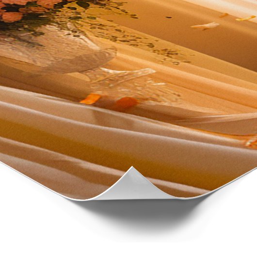 Een Hindoe Indiase bruiloft olie schilderij Poster (Hoek)