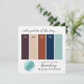 Een hint van Herfst Herfst Kleur Palet Kaart (Staand voorkant)