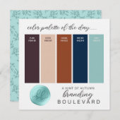 Een hint van Herfst Herfst Kleur Palet Kaart (Voorkant / Achterkant)