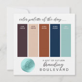 Een hint van Herfst Herfst Kleur Palet Kaart (Voorkant)