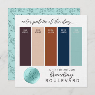 Een hint van Herfst Herfst Kleur Palet Kaart