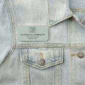 Een hint van rust: Soft Sky Blue & Black Logo, Tit Naamplaatje (In situ)