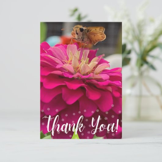 Een hint van Z "Dank u"-kaart Bedankkaart (Staand voorkant)