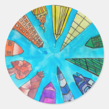 Een hint van Z "Rainbow City"-sticker