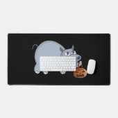 Een Hippo met een pompoenzak Bureaumat (Keyboard & Muis)