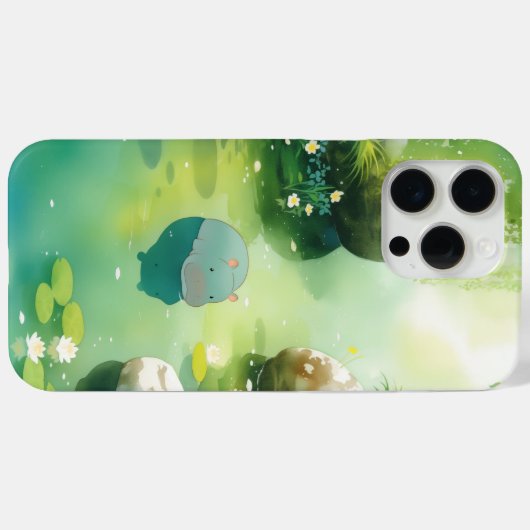 Een hippo oase van rust Case-Mate iPhone case (Achterkant (horizontaal))