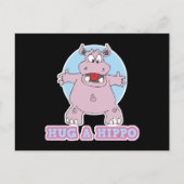 een hippo omhelzen briefkaart (Voorkant)