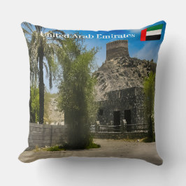 Een historisch Al Bidya moskee landschap in de VAE Kussen