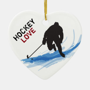 Een Hockey Player op ijs Keramisch Ornament