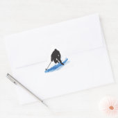 Een Hockey Player op ijs Sticker (Envelop)