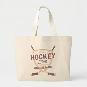 Een Hockey Thing Grocery Bag Grote Tote Bag