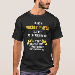 Een hockeyer zijn is een eenvoudige ijshockey Humo T-shirt