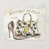 Een hoefijzer, een tas en een paar bril briefkaart (Voorkant)