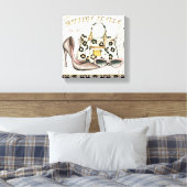 Een hoefijzer, een tas en een paar bril canvas afdruk (Insitu (Slaapkamer))