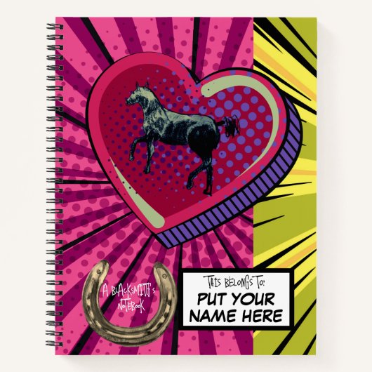 Een hoefsmid/notitieboek notitieboek (Voorkant)