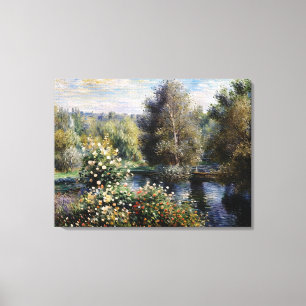 Een hoek van de tuin in Montgeron (3) Canvas Afdruk