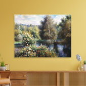 Een hoek van de tuin in Montgeron (3) Canvas Afdruk (Insitu (Woonkamer))