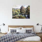 Een hoek van de tuin in Montgeron (3) Canvas Afdruk (Insitu (Slaapkamer))