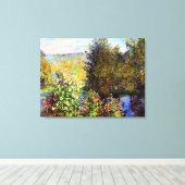 Een hoek van de tuin in Montgeron Canvas Afdruk (Insitu (Houten vloer))