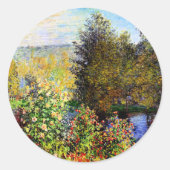 Een hoek van de tuin in Montgeron Ronde Sticker (Voorkant)