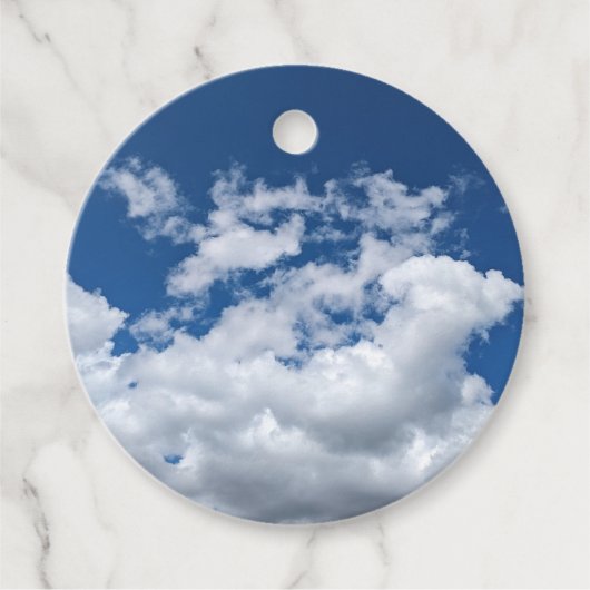 Een hoekje wolken bedankjes labels (Voorkant)