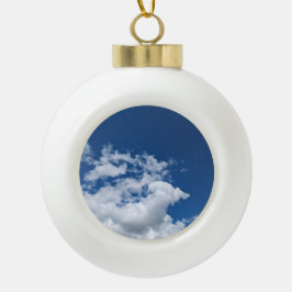 Een hoekje wolken keramische bal ornament