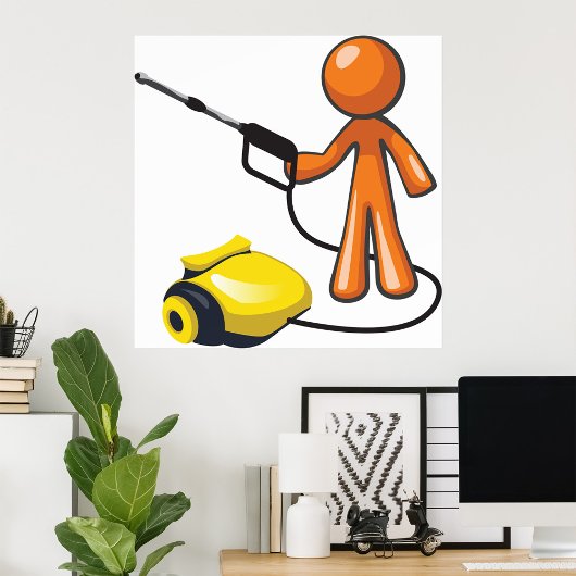 Een hogedrukreiniger gebruiken poster