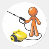 Een hogedrukreiniger gebruiken ronde sticker (Voorkant)