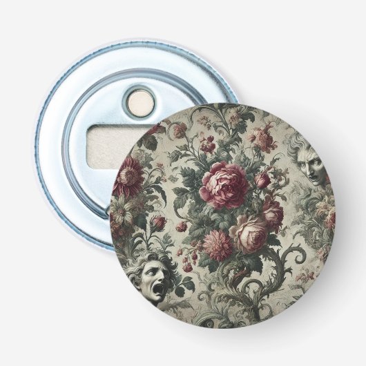 🌹 Een holle erfenis - Gotisch Victoriaans Button Flesopener (Voorkant)