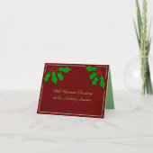 Een Holly-Day Kerst Wenskaart Feestdagen Kaart (Voorkant)