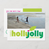Een Holly Jolly Christmas Photo Briefkaart (Voorkant / Achterkant)