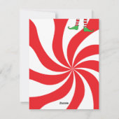 Een Holly Jolly Kerst! pepermuntwervelelf Feestdagenkaart (Achterkant)