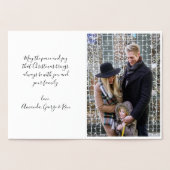 Een Holly Jolly-kerstkalligrafie-foto Folie Kaarten (Binnen)