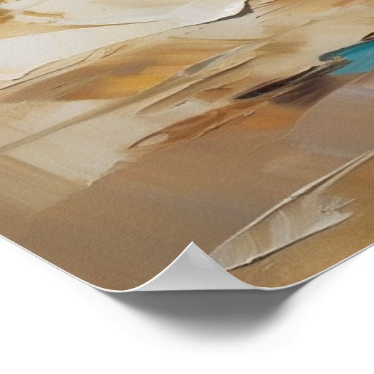 Een homepaar op het strand poster (Hoek)