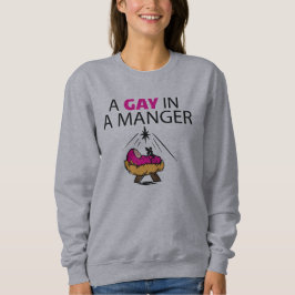 Een homo in een Manger Xmas Sweatshirt