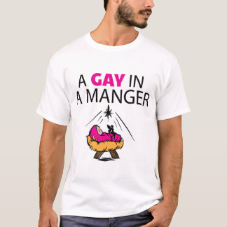 Een homo in een woede t-shirt