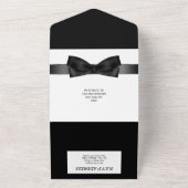 Een homopaar met Mr. en Mr. Black White bow stropd All In One Uitnodiging (Buitenkant)