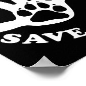 Een hond adopteren om een leven te redden - Ontwer Poster (Hoek)