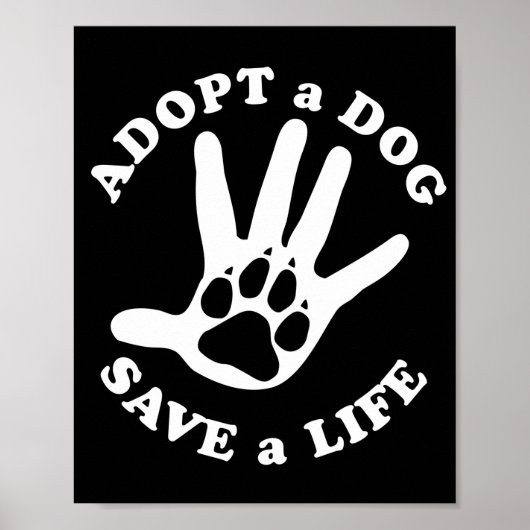 Een hond adopteren om een leven te redden - Ontwer Poster (Voorkant)